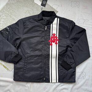 Chrome Hearts Cemetery Cross Patch Nylon Racing Jacket